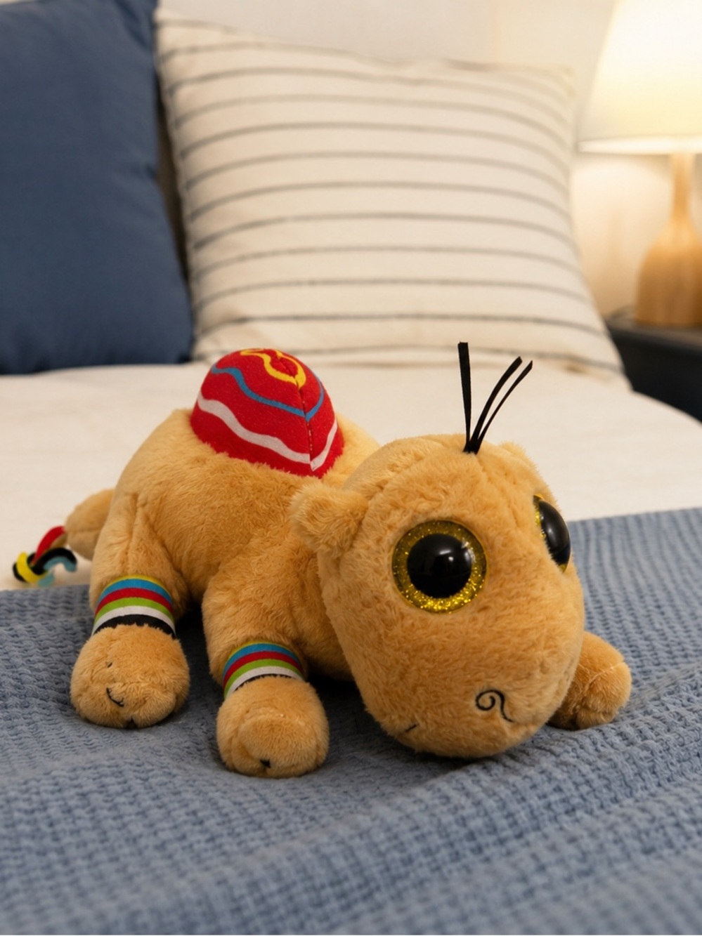 Cute Camel Plush Stuffed Animal Colorful Saddle Big Eyes